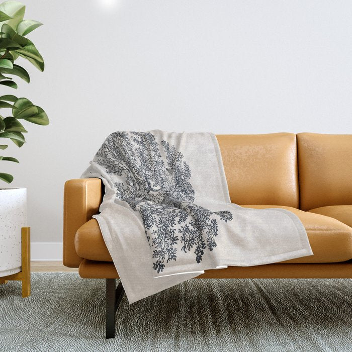 Wide Oak Tree Sketch Throw Blanket Gallery Image 1