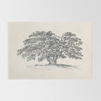 Wide Oak Tree Sketch Rug Gallery Image 2