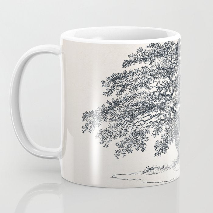 Wide Oak Tree Sketch Coffee Mug Gallery Image 3