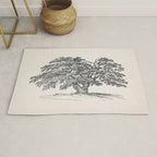 Wide Oak Tree Sketch Rug Gallery Image 1