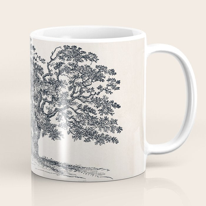 Wide Oak Tree Sketch Coffee Mug Gallery Image 1