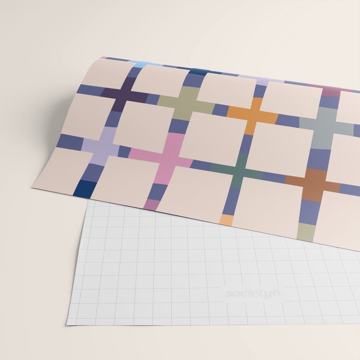 Colorful Patterned Grid II Wrapping Paper Gallery Image 2