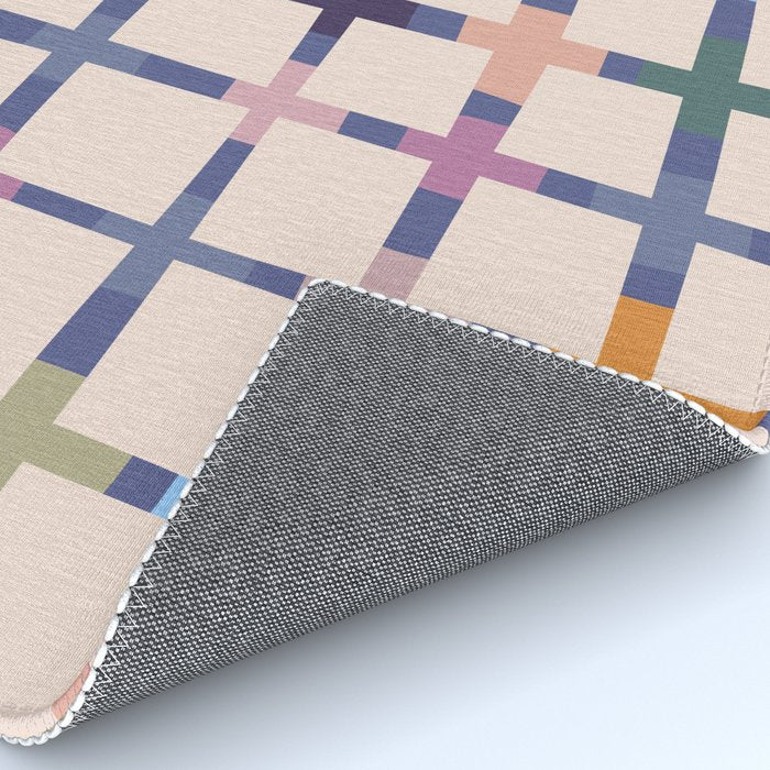 Colorful Patterned Grid II Rug Gallery Image 4