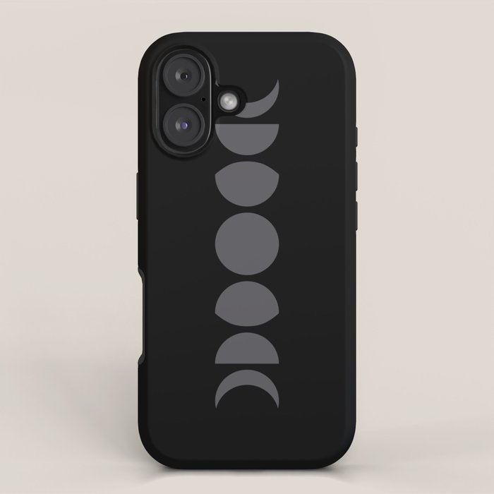 Minimal Moon Phases VII iPhone Case Gallery Image 1