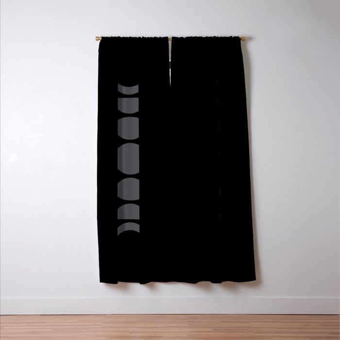 Minimal Moon Phases VII Window Curtain Gallery Image 3