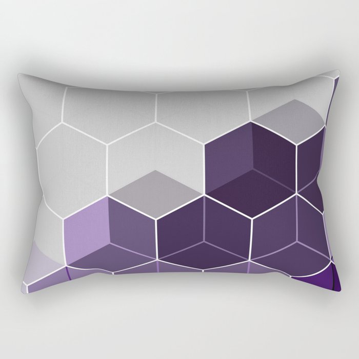 PURPLE GRAY GEOMETRIC COMPOSITION 6 Rectangular Pillow Gallery Image 1