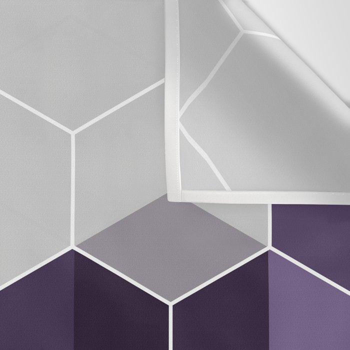 PURPLE GRAY GEOMETRIC COMPOSITION 6 Wall Tapestry Gallery Image 3