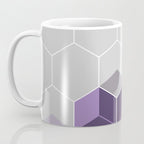 PURPLE GRAY GEOMETRIC COMPOSITION 6 Coffee Mug Gallery Image 3