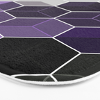 PURPLE GRAY GEOMETRIC COMPOSITION 6 Bath Mat Gallery Image 3