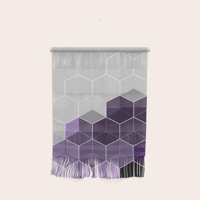 PURPLE GRAY GEOMETRIC COMPOSITION 6 Wall Hanging Gallery Image 1