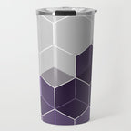 PURPLE GRAY GEOMETRIC COMPOSITION 6 Travel Mug Gallery Image 1
