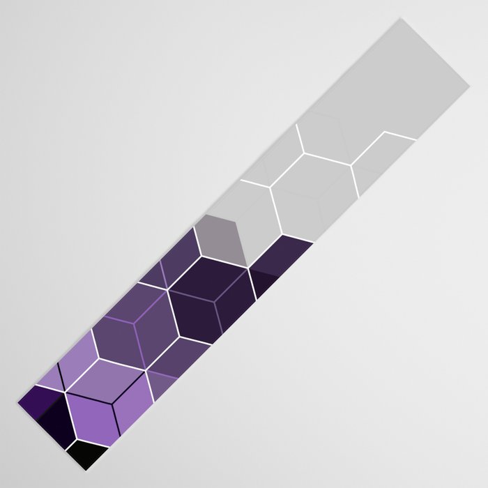 PURPLE GRAY GEOMETRIC COMPOSITION 6 Table Runner Gallery Image 3