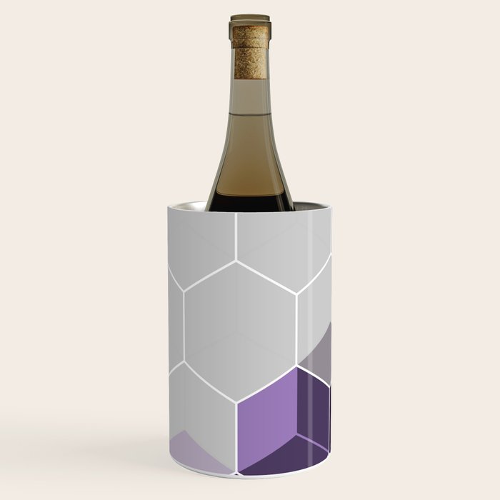 PURPLE GRAY GEOMETRIC COMPOSITION 6 Wine Chiller Gallery Image 2