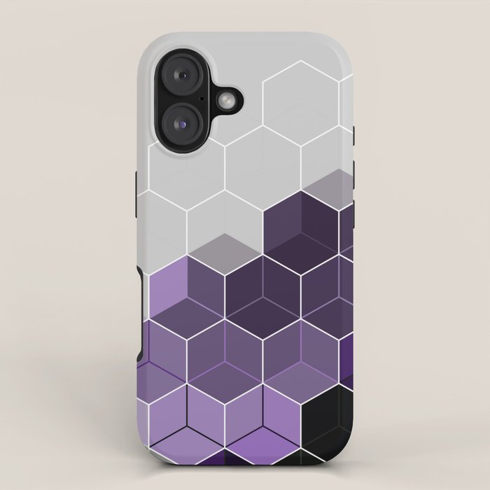 PURPLE GRAY GEOMETRIC COMPOSITION 6 iPhone Case Gallery Image 1