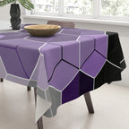PURPLE GRAY GEOMETRIC COMPOSITION 6 Tablecloth Gallery Image 3