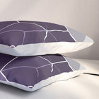PURPLE GRAY GEOMETRIC COMPOSITION 6 Pillow Sham Gallery Image 3