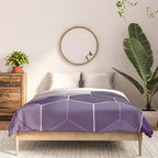 PURPLE GRAY GEOMETRIC COMPOSITION 6 Comforter Gallery Image 3