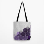 PURPLE GRAY GEOMETRIC COMPOSITION 6 Tote Bag Gallery Image 2