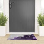PURPLE GRAY GEOMETRIC COMPOSITION 6 Welcome Mat Gallery Image 3