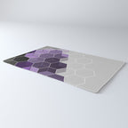 PURPLE GRAY GEOMETRIC COMPOSITION 6 Rug Gallery Image 3