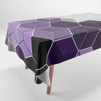 PURPLE GRAY GEOMETRIC COMPOSITION 6 Tablecloth Gallery Image 1