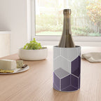 PURPLE GRAY GEOMETRIC COMPOSITION 6 Wine Chiller Gallery Image 4