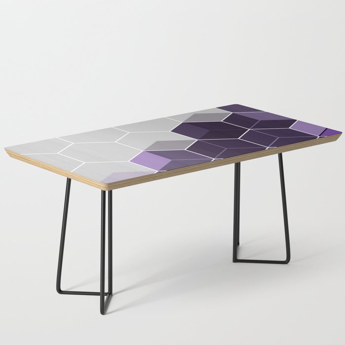 PURPLE GRAY GEOMETRIC COMPOSITION 6 Coffee Table Gallery Image 1