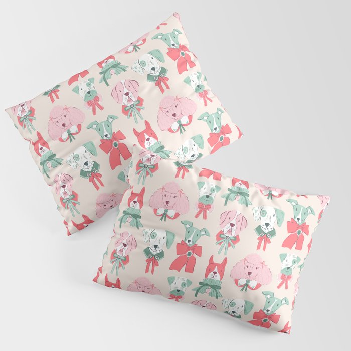 Christmas Dogs Portrait  Pillow Sham Gallery Image 3