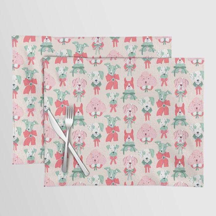 Christmas Dogs Portrait  Placemat Gallery Image 1