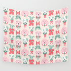 Christmas Dogs Portrait  Wall Tapestry Gallery Image 4