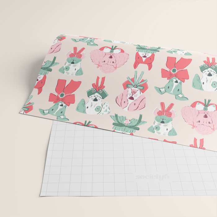 Christmas Dogs Portrait  Wrapping Paper Gallery Image 2