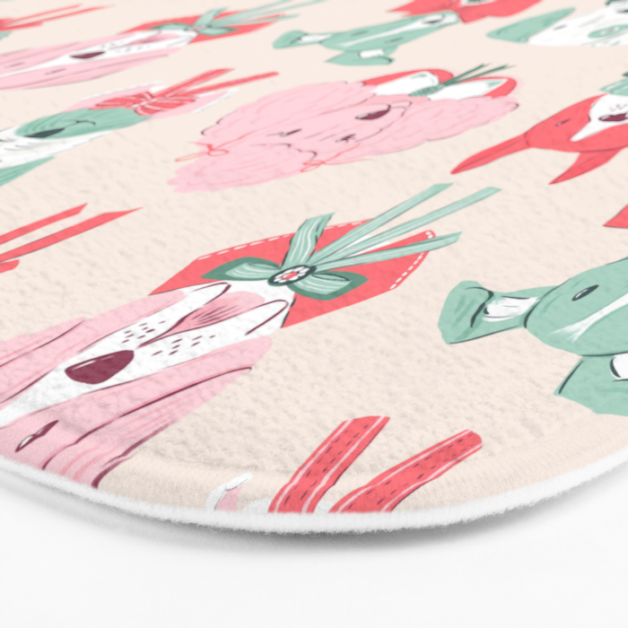 Christmas Dogs Portrait  Bath Mat Gallery Image 3