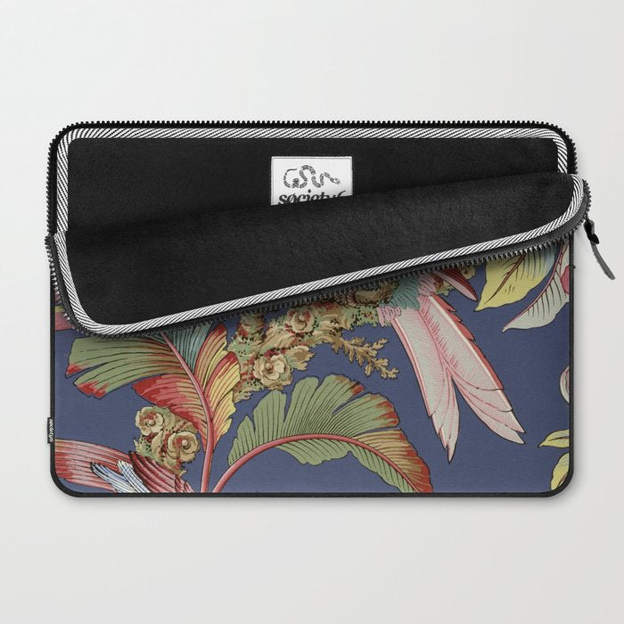 Classic Antique Floral Bird Pattern Laptop Sleeve Gallery Image 2
