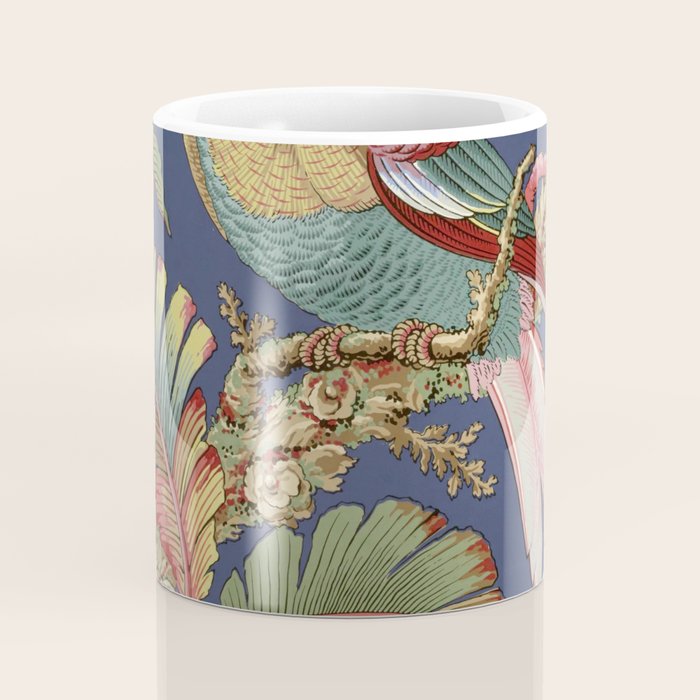 Classic Antique Floral Bird Pattern Coffee Mug Gallery Image 4