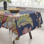 Classic Antique Floral Bird Pattern Tablecloth Gallery Image 3