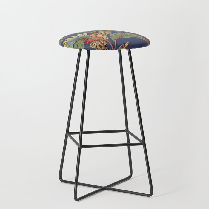 Classic Antique Floral Bird Pattern Stool Gallery Image 1