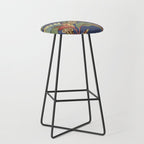 Classic Antique Floral Bird Pattern Stool Gallery Image 1