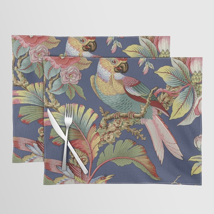 Classic Antique Floral Bird Pattern Placemat Gallery Image 1