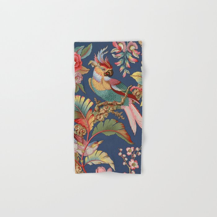 Classic Antique Floral Bird Pattern Bath Towel Gallery Image 1