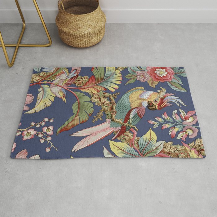 Classic Antique Floral Bird Pattern Rug Gallery Image 1