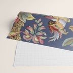 Classic Antique Floral Bird Pattern Wrapping Paper Gallery Image 2
