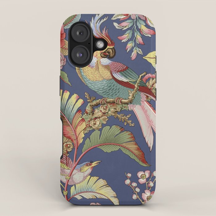 Classic Antique Floral Bird Pattern iPhone Case Gallery Image 1
