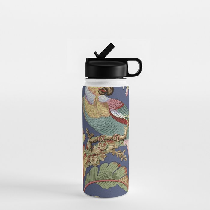 Classic Antique Floral Bird Pattern Water Bottle Gallery Image 1
