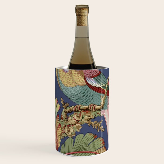 Classic Antique Floral Bird Pattern Wine Chiller Gallery Image 1
