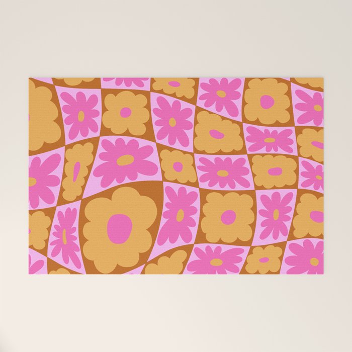 Floral nine Welcome Mat Gallery Image 1