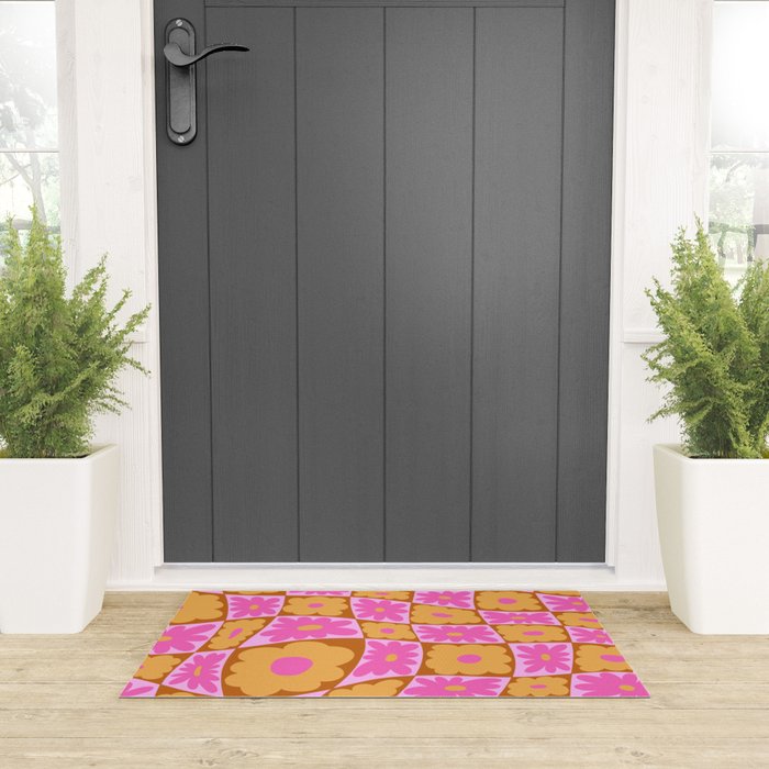Floral nine Welcome Mat Gallery Image 3