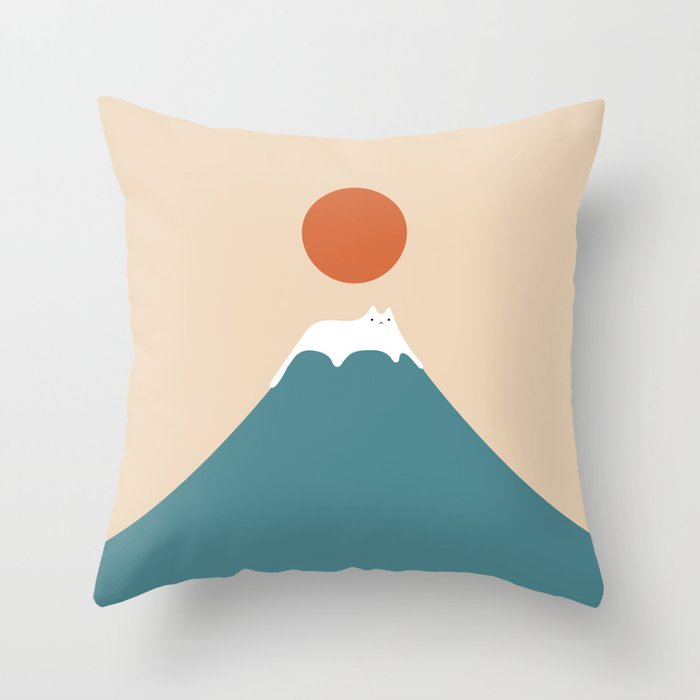 Cat Landscape 158 Throw Pillow Gallery Image 6