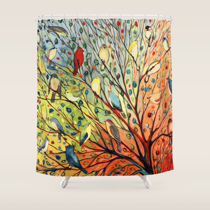 27 Birds Shower Curtain Gallery Image 1