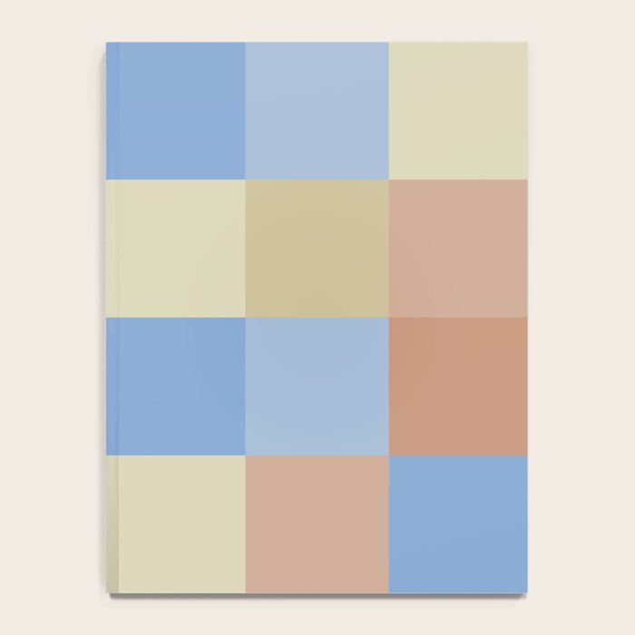 Bold Muted Checks Pattern - Large VII Notebook Gallery Image 4