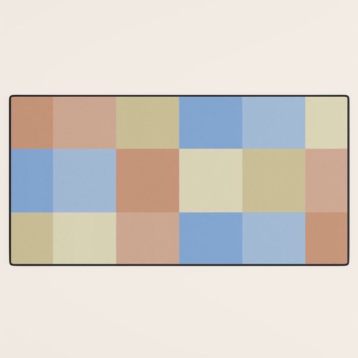 Bold Muted Checks Pattern - Large VII Desk Mat Gallery Image 3